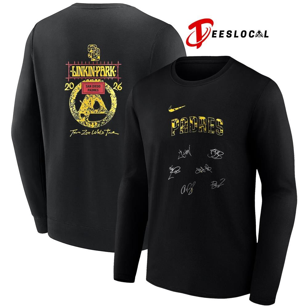 San Diego Padres x Linkin Park From Zero World tour signatures shirt