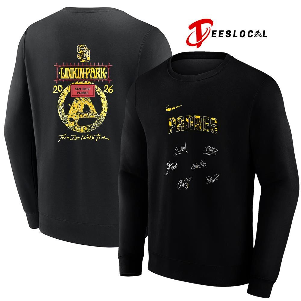 San Diego Padres x Linkin Park From Zero World tour signatures shirt