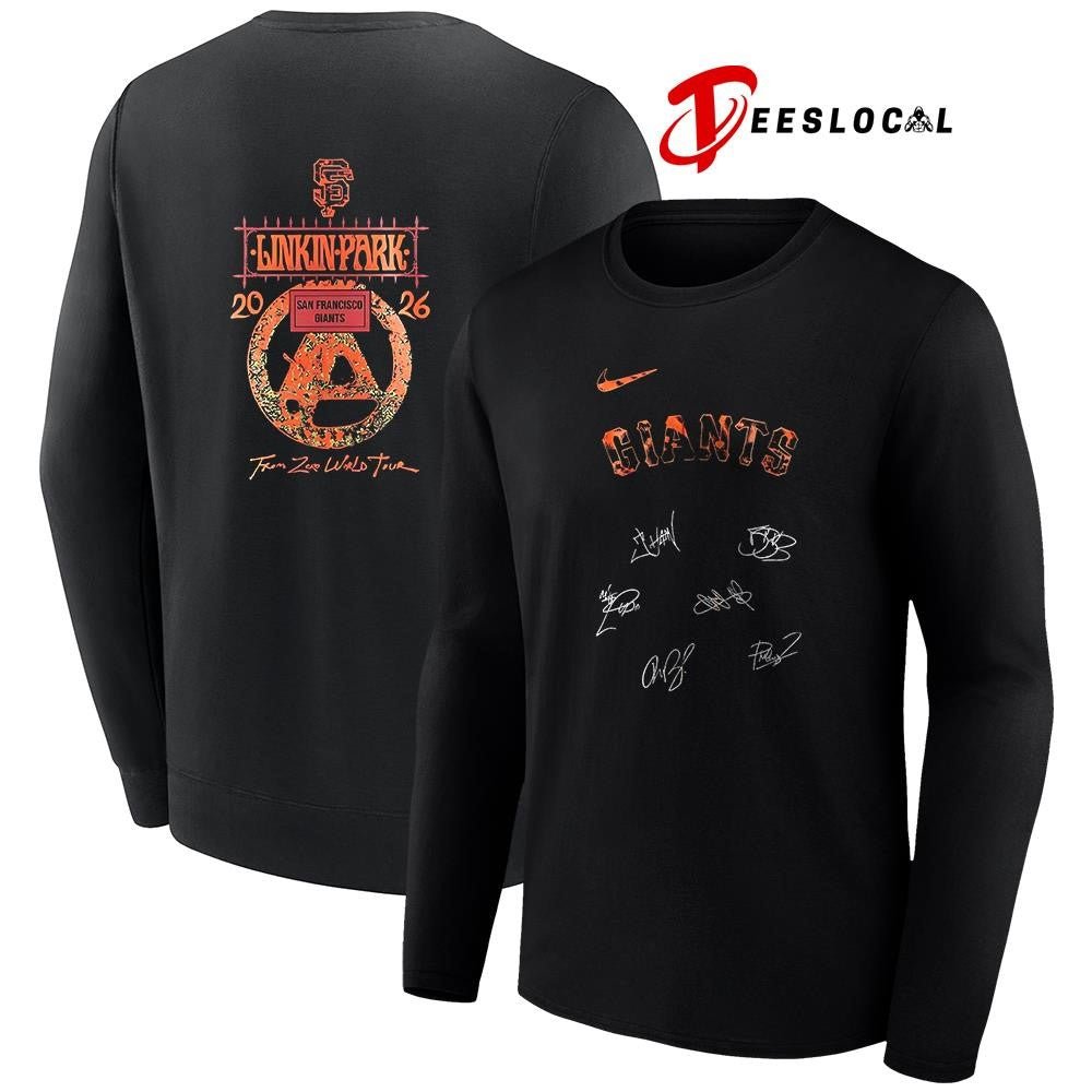 San Francisco Giants x Linkin Park From Zero World tour signatures shirt