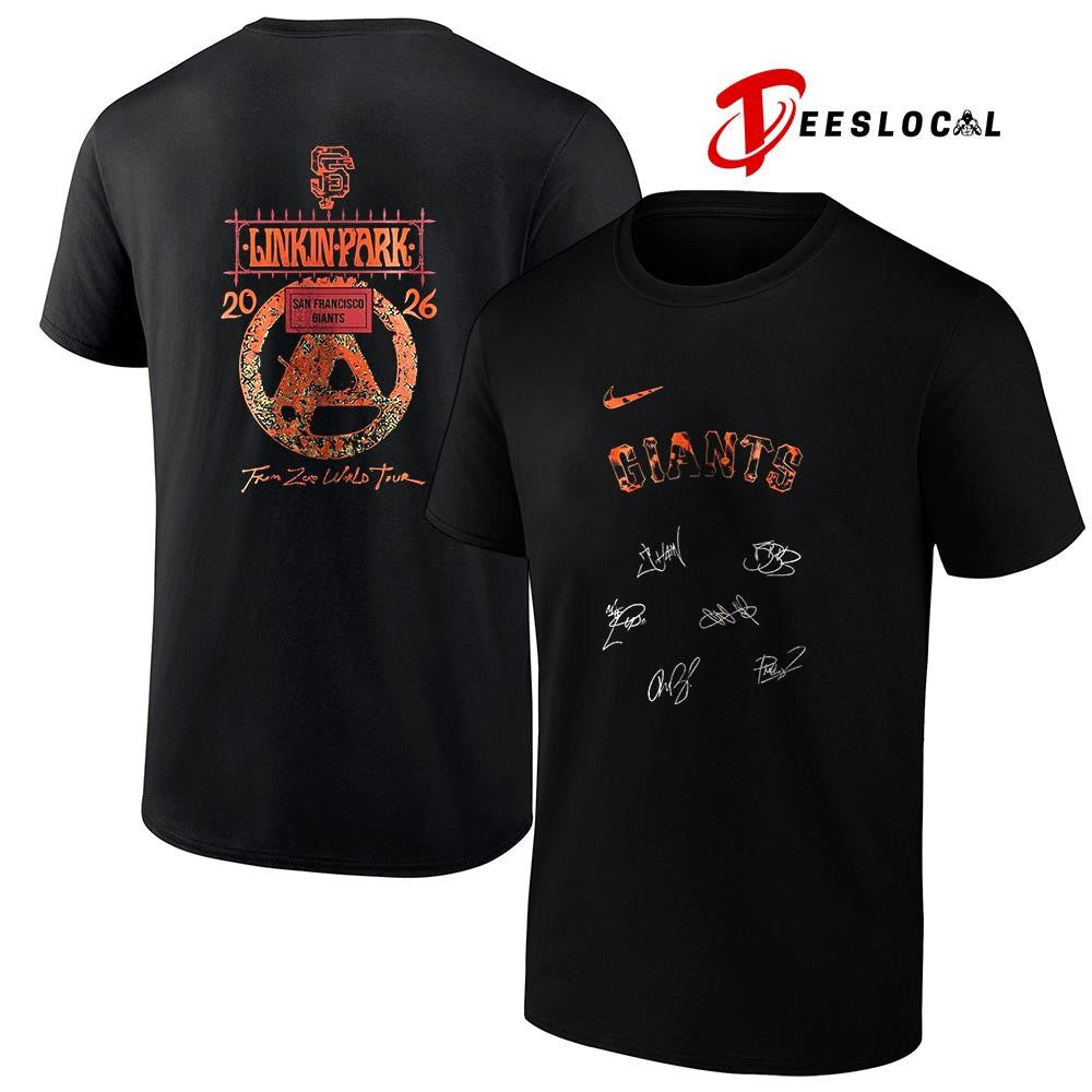 San Francisco Giants x Linkin Park From Zero World tour signatures shirt