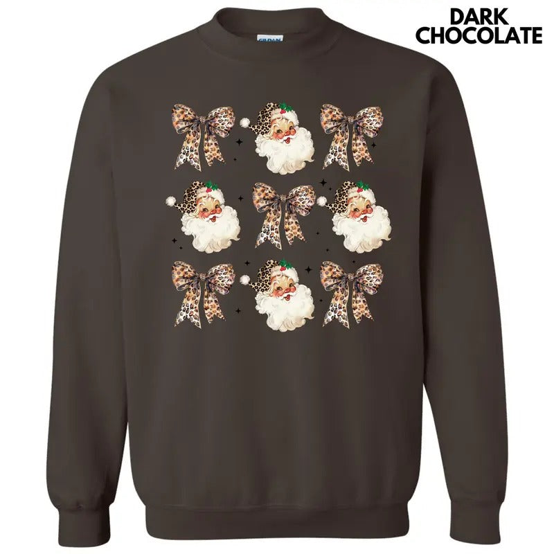 Santa Leopard Coquette Collage Sweatshirt 'NLB' T-Shirts, Hoodie | PrintMintTees.com