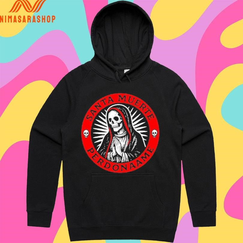 Santa Muerte Perdonaame Skeleton Shirts