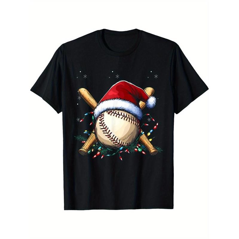 Santa Sports Design For Men Boys Christmas Baseball Player T-Shirt made in usa Hoodie Sweatshirt | PrintMintTees.com