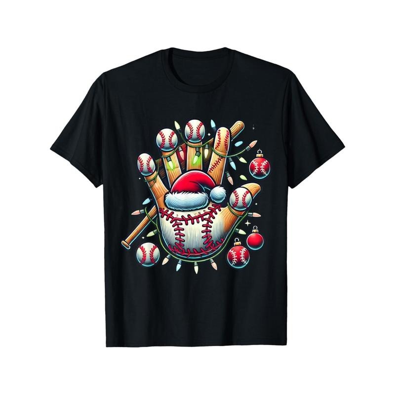 Santa Sports Design For Men Christmas Baseball Player T-Shirt made in usastyle{n002}2 Hoodie Sweatshirt | PrintMintTees.com