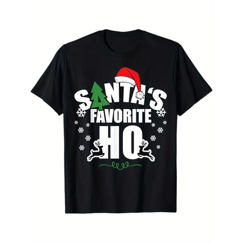 Santa's favorite Ho Christmas funny saying men women boys T-Shirt made in usa Hoodie Sweatshirt | PrintMintTees.com