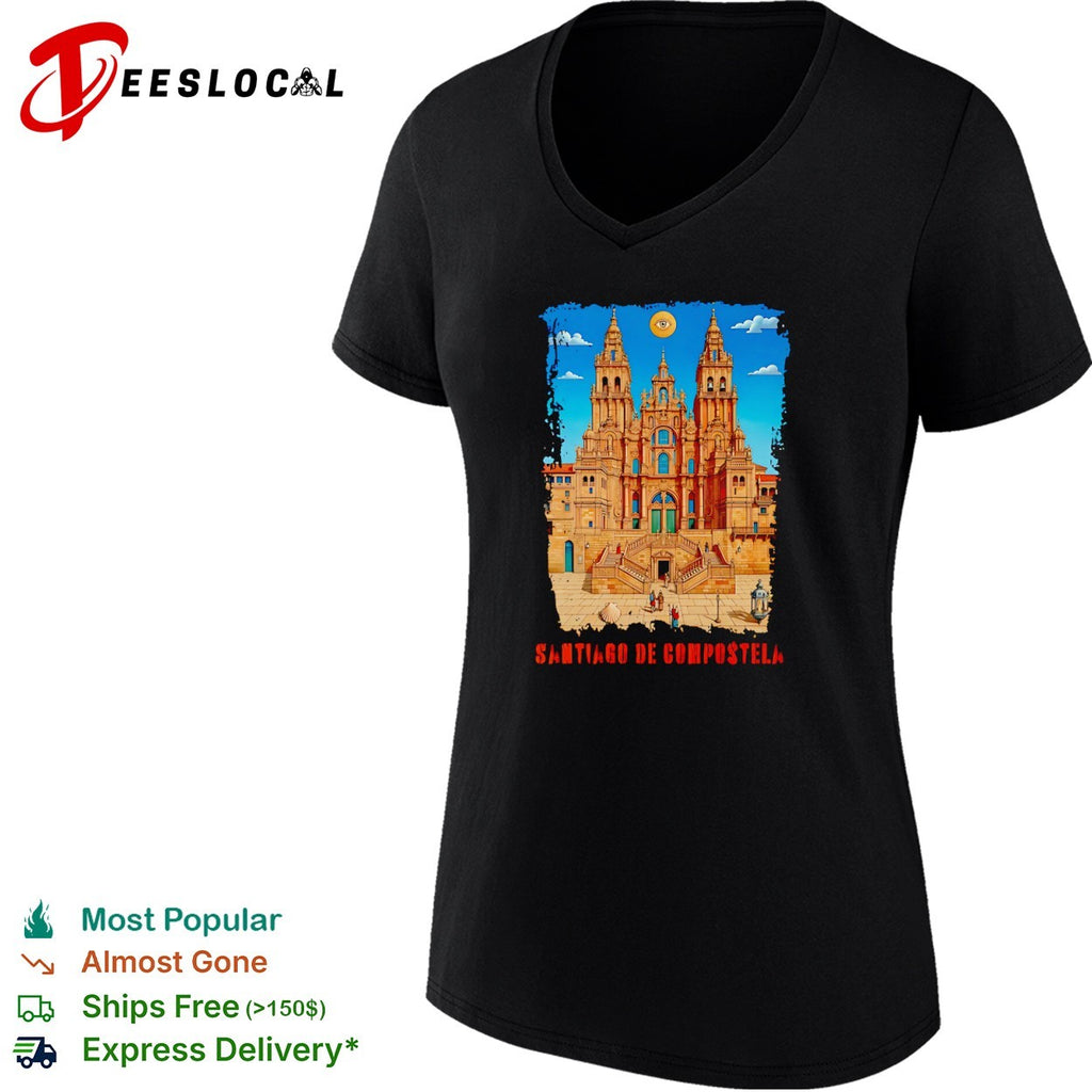 Santiago de Compostela Cathedral Pilgrim Scallop Shell Eye of Providence shirt