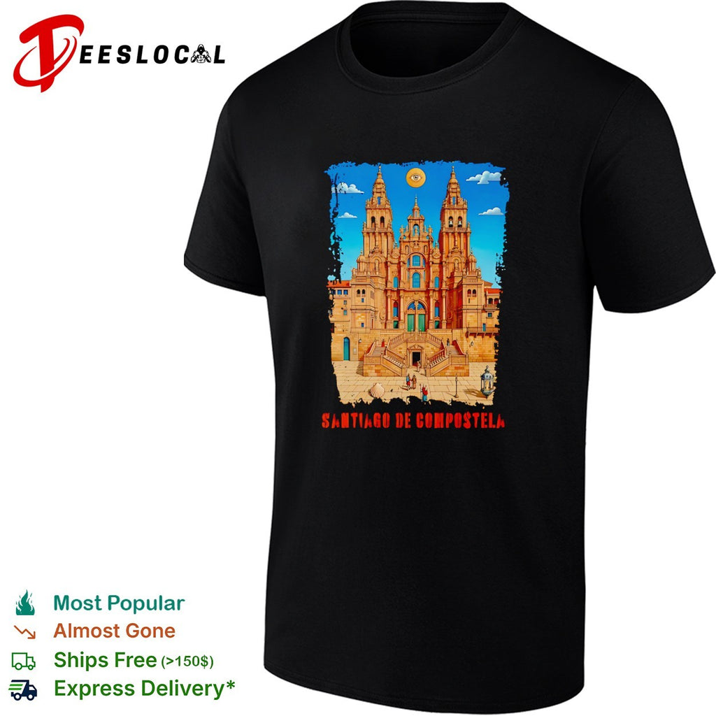 Santiago de Compostela Cathedral Pilgrim Scallop Shell Eye of Providence shirt