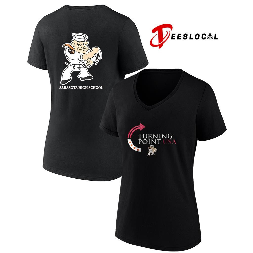 Sarasota Sailors high school x Charlie Kirk turning point USA mascot shirt