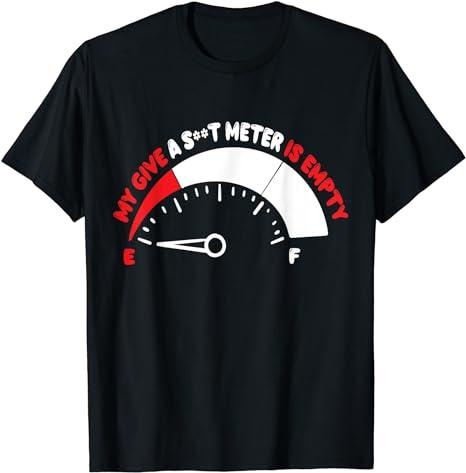 Sarcastic Work Shirts, My Give a Shlt Meter is Empty Funny Sarcastic Saying T-Shirt Menswear Top Casual Cotton Hoodie...