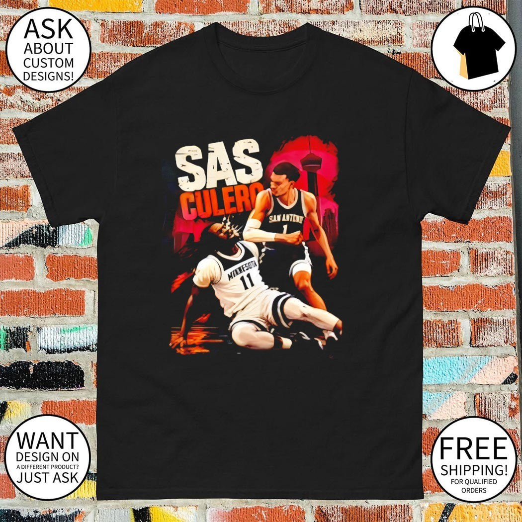 Sas Culero Victor Wembanyama elbow Naz Reid Basketball 90s style vintage shirt