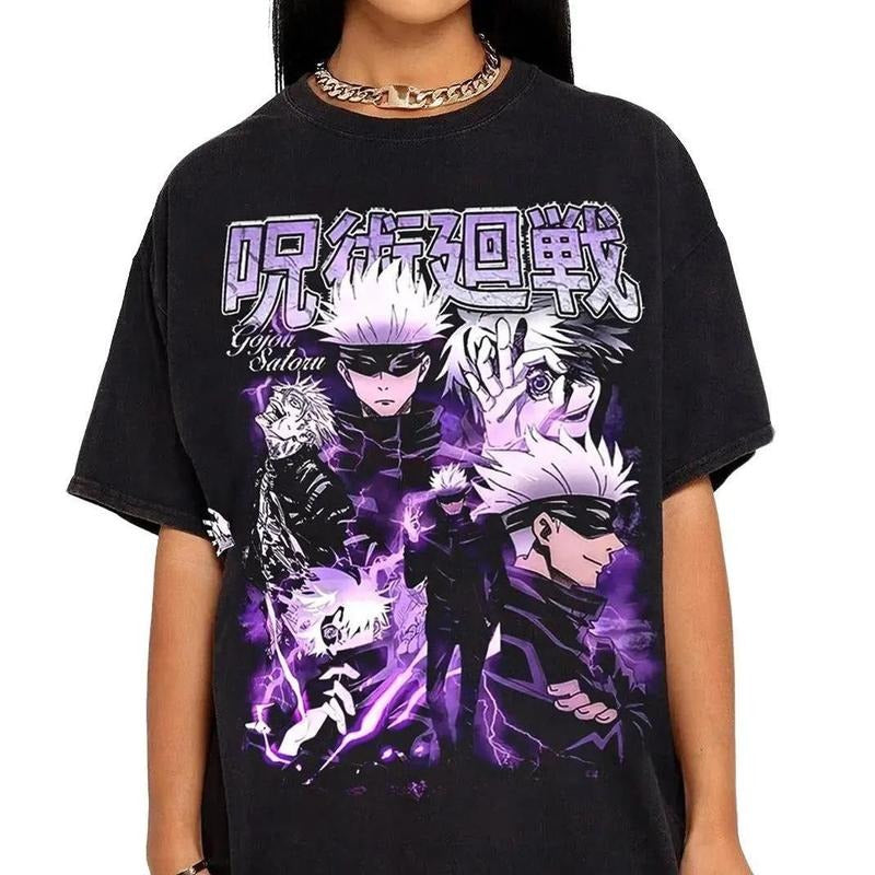 Satoru Gojo 90s Retro For Anime Lovers Unisex Shirt Sweatshirt, Hoodie, Comfort Colors | PrintMintTees.com