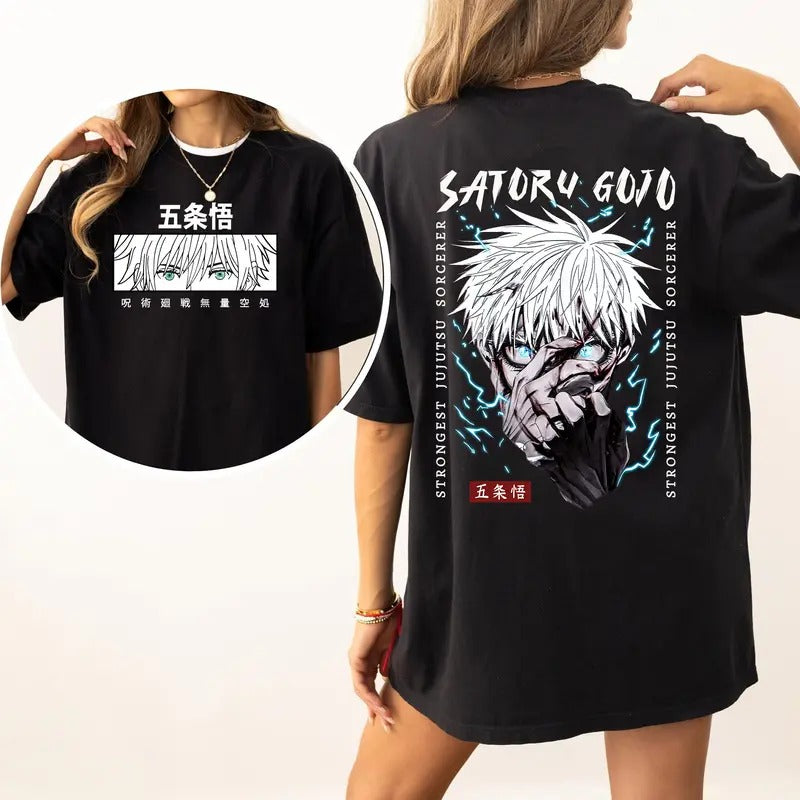 Satoru Gojo JJK Tshirt Crewneck Hoodie , Annime Otaku Shirt Sweatshirt | PrintMintTees.com