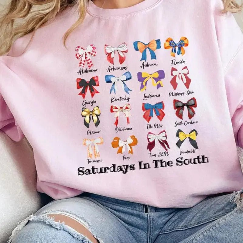 Saturdays In The South Heavy-weight Crew Sweatshirt Gameday 2024 Shirt Hoodie | PrintMintTees.com