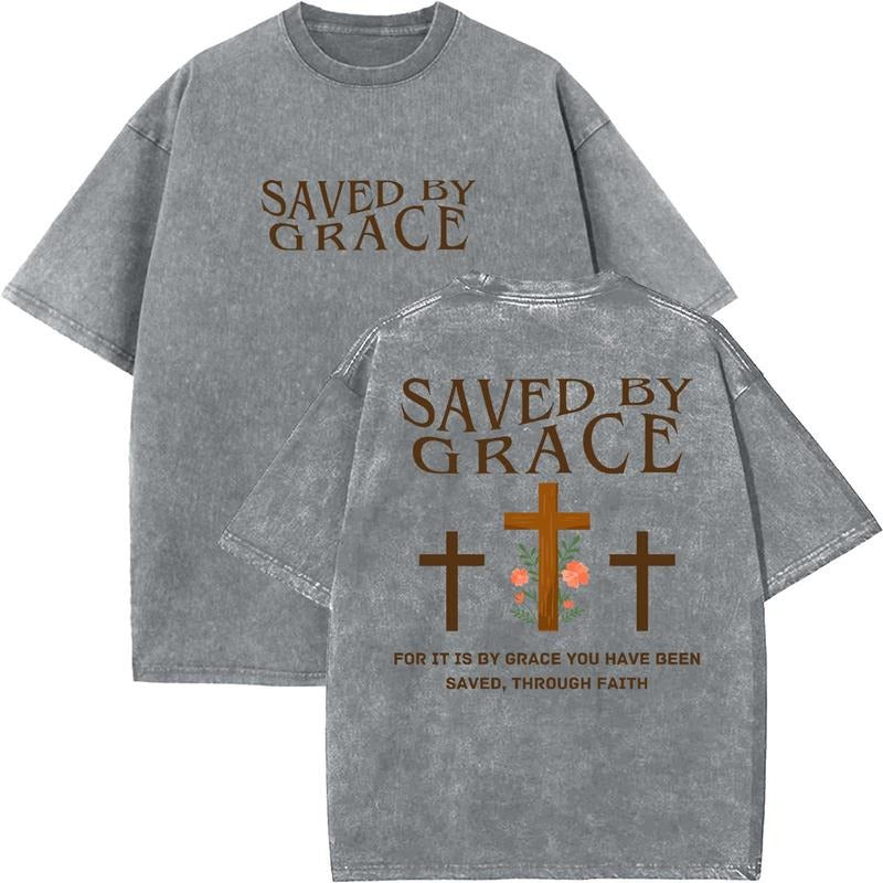 Saved Grace Washed Christian Vintage 90s Top Womenswear Cotton Mineral Color T-Shirts, Hoodie, Sweatshirt