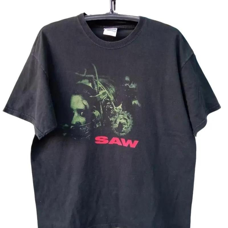 Saw Movie 90s basic black Horror Graphic T shirt black tee S-5XL Hoodie Sweatshirt | PrintMintTees.com