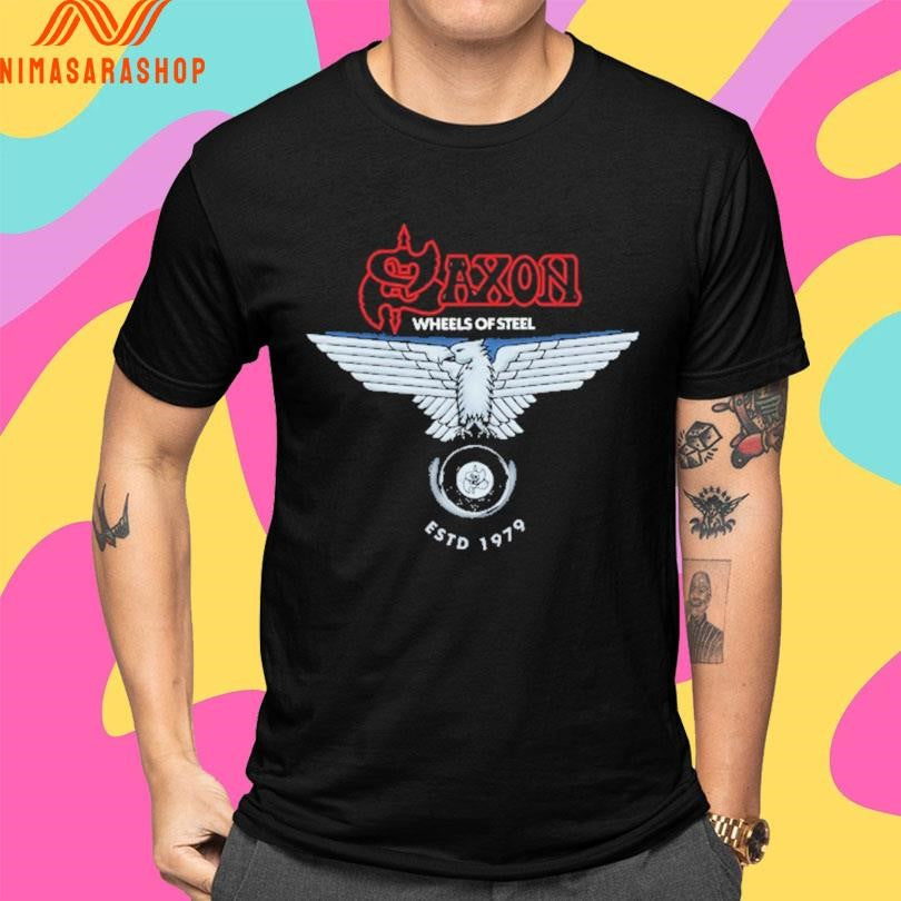 Saxon Wheels Of Steel Estd 1979 Shirts
