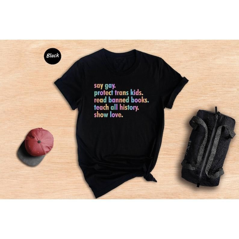 Say Gay Shirt, Equality Shirt, Human Rights Shirt, Pride Shirt, Pride Ally Shirt, Pride Month Shirt, LGBTQ Gift Tee,...