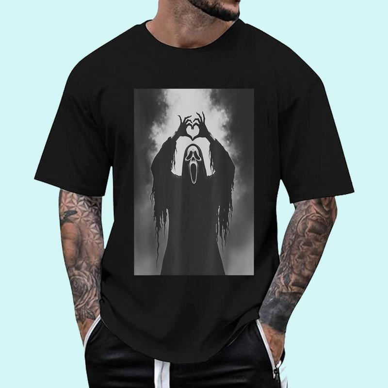 Scary Face Horror Poster T-Shirt | Tee For Men and Women, Unisex Cotton Hoodie, Sweatshirt | PrintMintTees.com