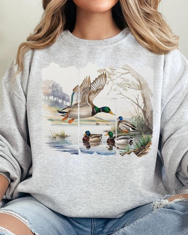 Scenic Mallards Unisex NuBlend Crew Sweatshirt Shirt Hoodie | PrintMintTees.com