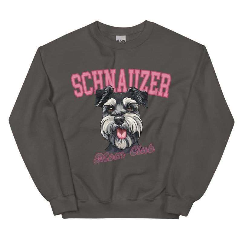 Schnauzer Mom Club Sweatshirt ~ Sweatshirt Unisex Apparel Relaxed Fit Printed in the USA Clothing Womenswear Casual and...
