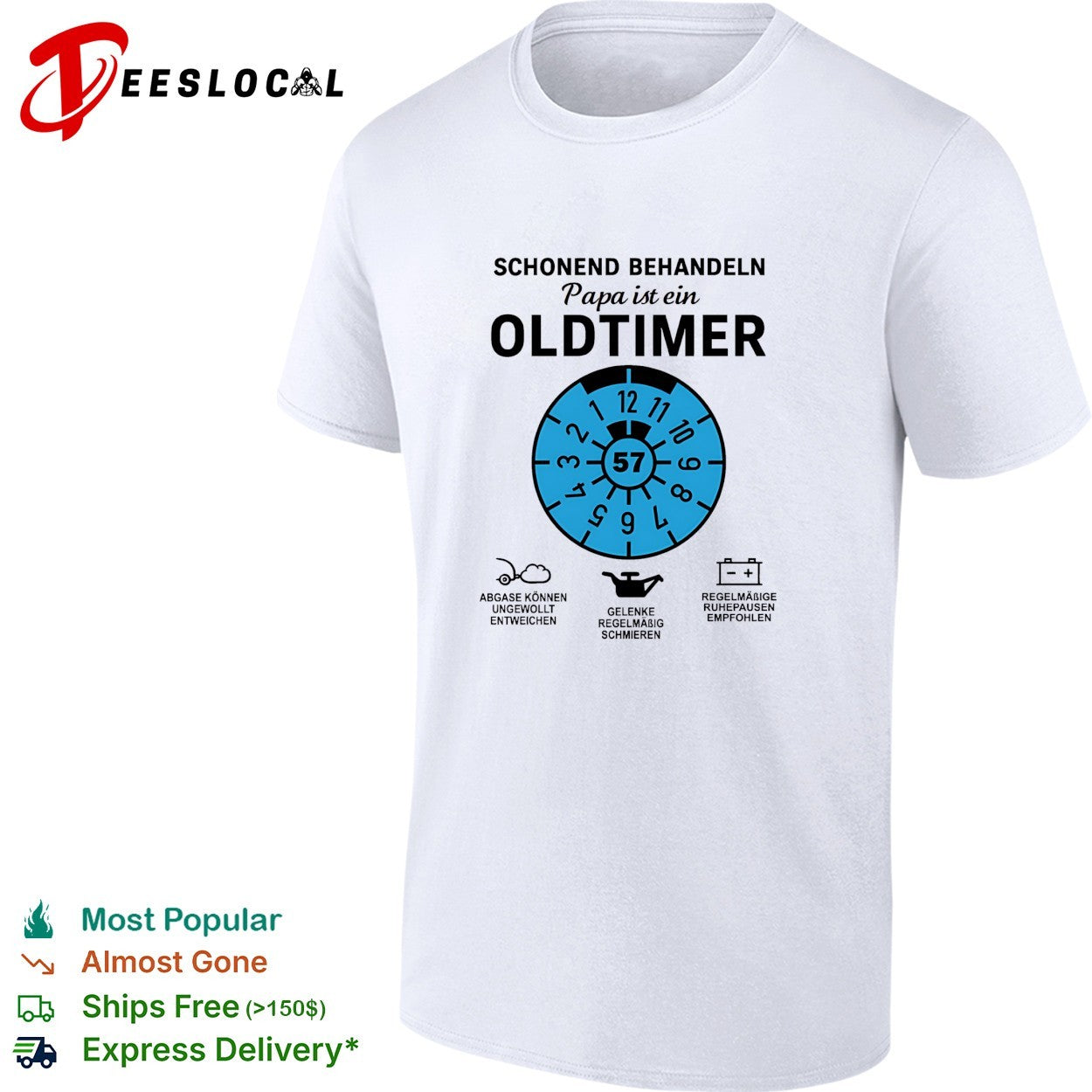 Schonend behandeln Papa ist ein Oldtimer shirt
