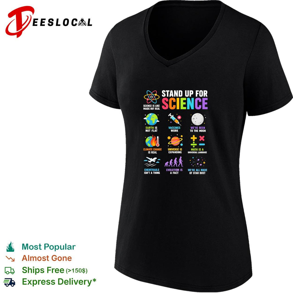 Science geek advocacy nine icons stand up for is like magic but real shirt