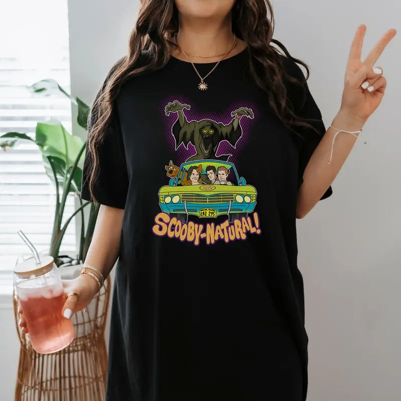 Scoobynatural Shirt Scooby Lovers Mashup Shirt Supernatural Shirt Horrow Halloween Costume T Shirt1 Cotton Top Hoodie...