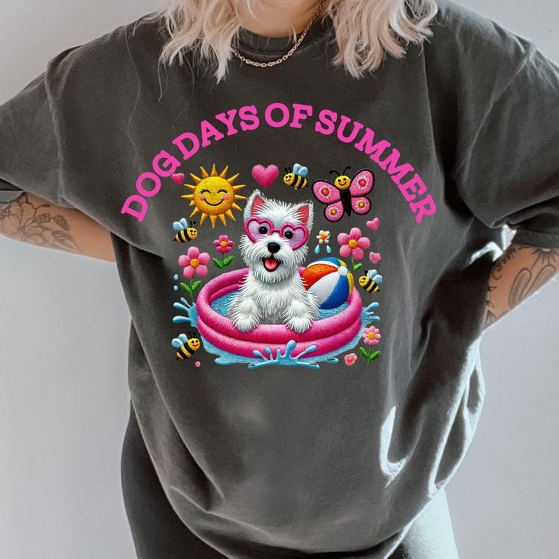 Scottish Terrier Dog Days of Summer Shirt ~ Unisex Apparel Relaxed Fit Printed In The USA Clothing Womenswear Casual...