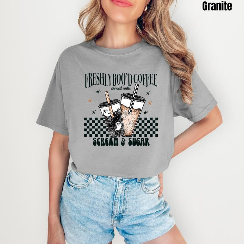 Scream & Sugar Coffee Comfort Colors T-Shirt 'NLB' Hoodie, Sweatshirt | PrintMintTees.com