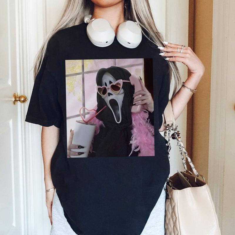 Scream Glam Face Halloween Movie Shirt Funny Halloween Character Shirt Spooky Season Shirt Hoodie Sweatshirt