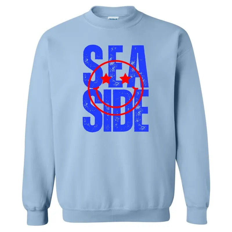 Sea Side Block Letter Sweatshirt 'NLB' Shirt Hoodie | PrintMintTees.com