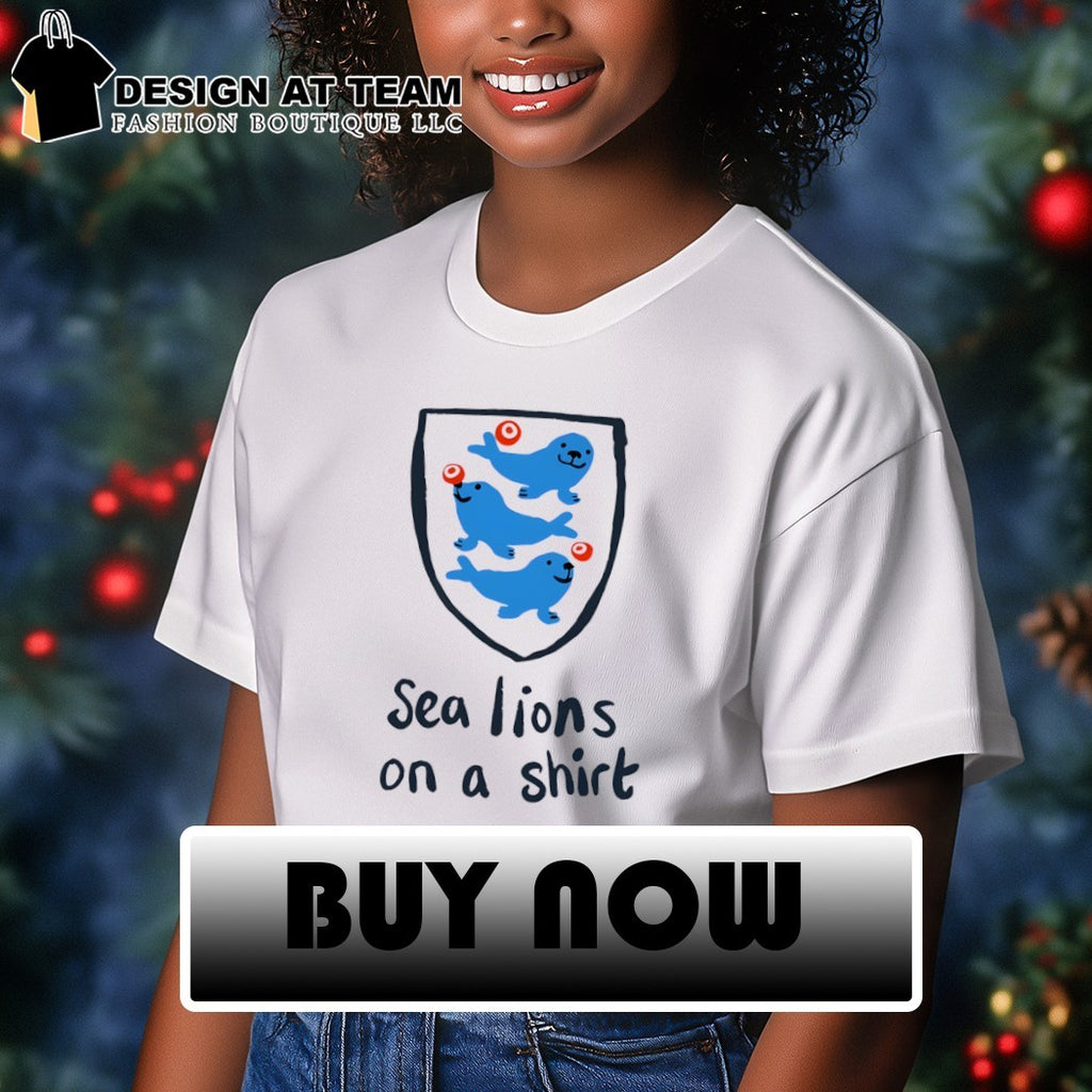 Sea lions on a shirt meme England Football Lions Parody shirt