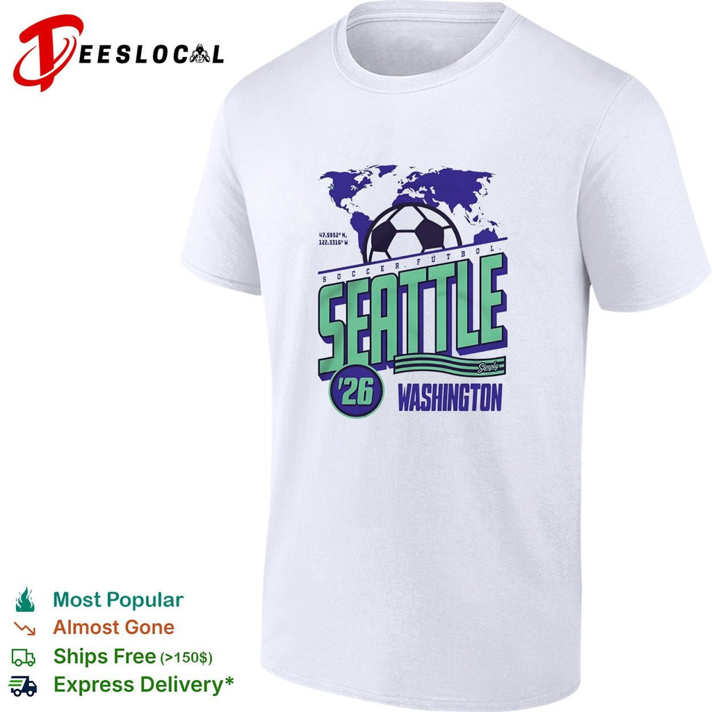 Seattle 2026 Washington world map soccer shirt