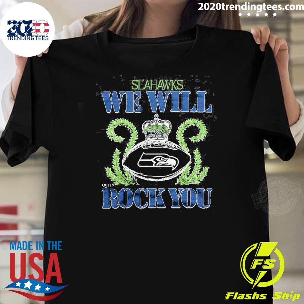 Seattle Seahawks NFL 2026 We Will Rock You Schedule Queen Tri-Blend Shirt