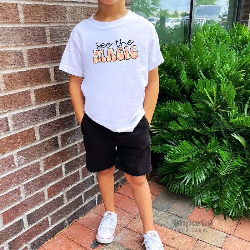 See the Magic Youth Sweatshirt and Kid's Comfort Colors T-Shirt, Whimsical Kids Crewneck, Positive Message Apparel, Youth...