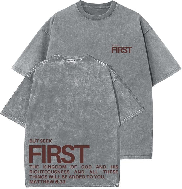 Seek First His Kingdom Washed Christian Vintage 90s Top Womenswear Cotton Mineral Colorstyle{N002}2 T-Shirts, Hoodie, Sweatshirt