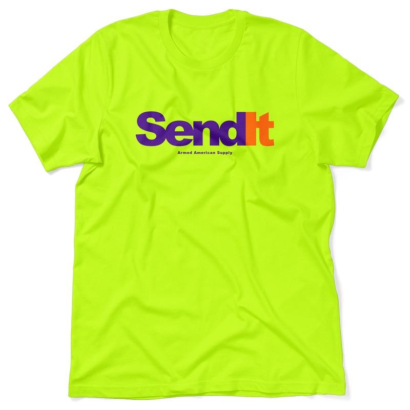Send High Visibility Blue Collar Workers Menswear Flag Top Man Cotton Print Casual T-Shirts, Hoodie, Sweatshirt
