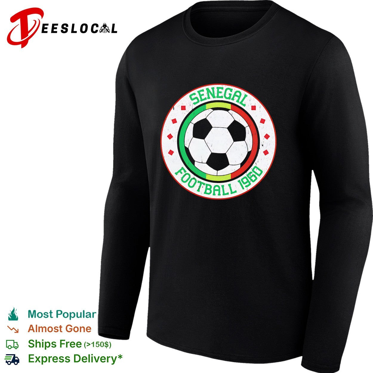 Senegal football 1960 vintage soccer shirt