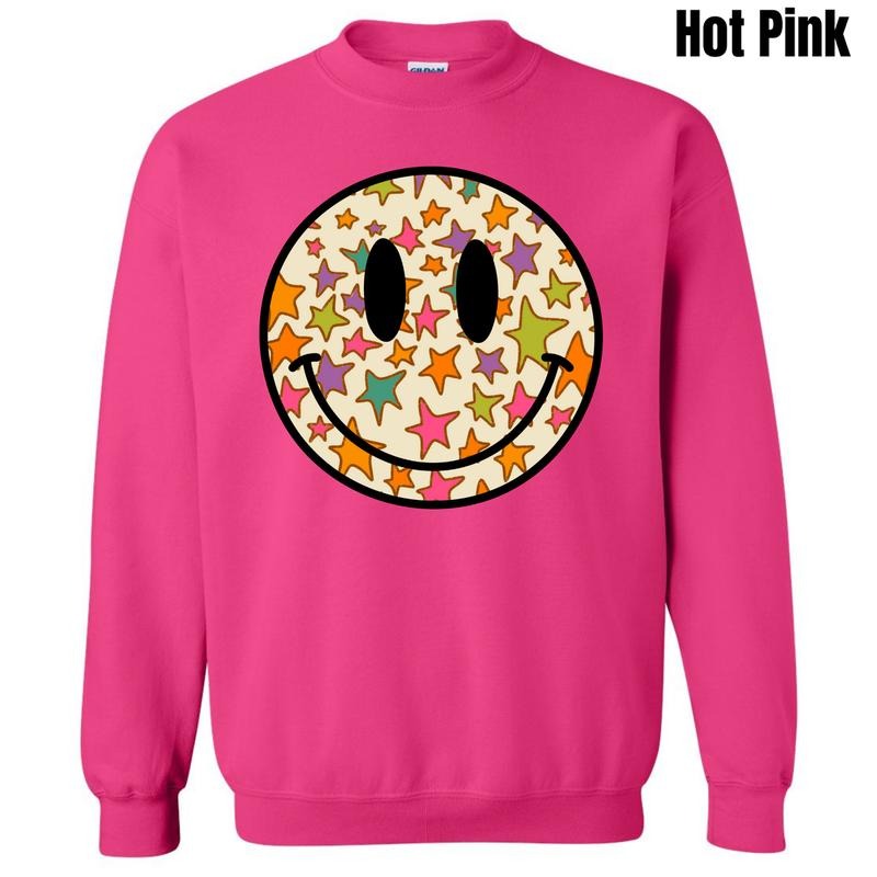 Sepia Stars Happy Face Sweatshirt 'NLB' T-Shirts, Hoodie | PrintMintTees.com