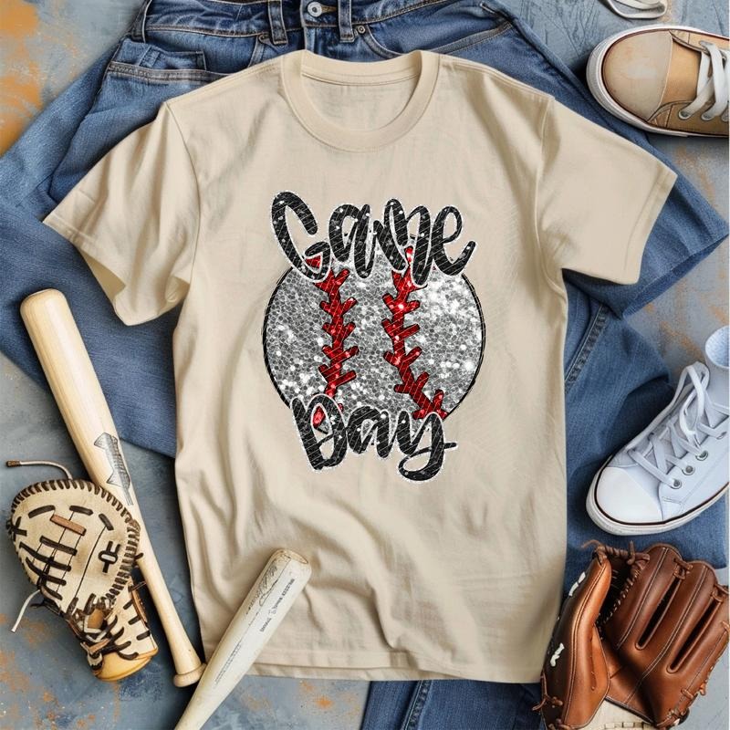 Sequin Game Day Baseball - DTF Transfer - THIS IS NOT A SHIRT Hoodie Sweatshirt | PrintMintTees.com