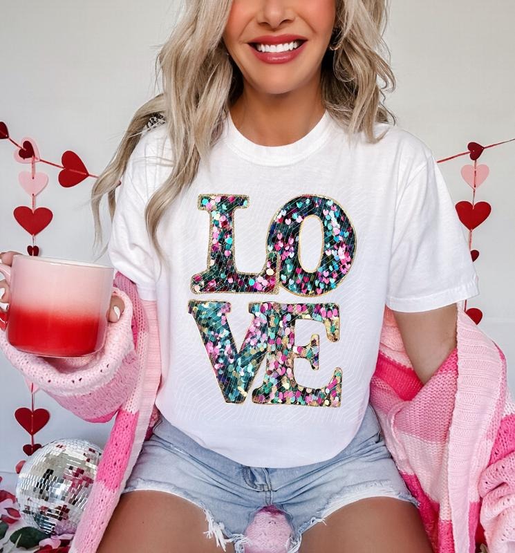 Sequin Love - DTF Transfer - THIS IS NOT A SHIRT Hoodie Sweatshirt | PrintMintTees.com