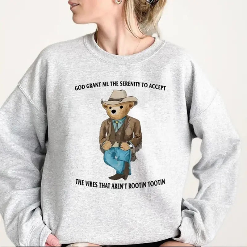 Serenity Bear Crewneck Sweatshirt, Hoodie, T-shirt | PrintMintTees.com