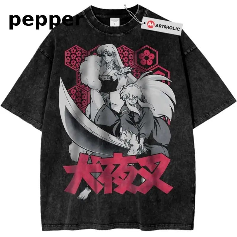 Sesshomaru vs Inuyasha Shirt, Anime Shirt, Vintage T-Shirt Hoodie, Sweatshirt | PrintMintTees.com