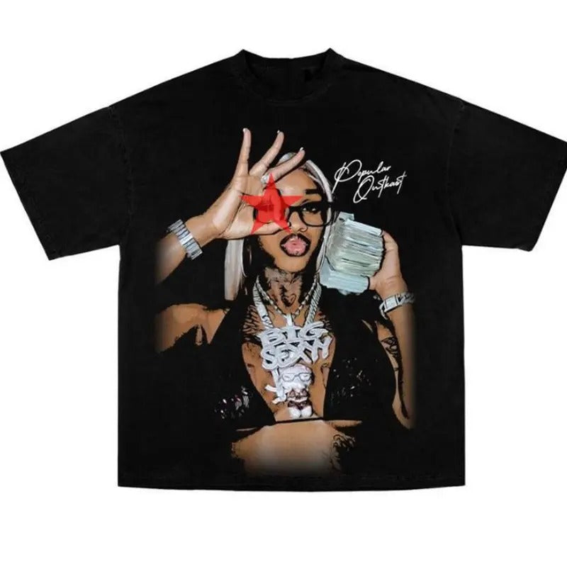 Sexy Redd Star Tee Shirt Cotton Fabric Hoodie, Sweatshirt | PrintMintTees.com
