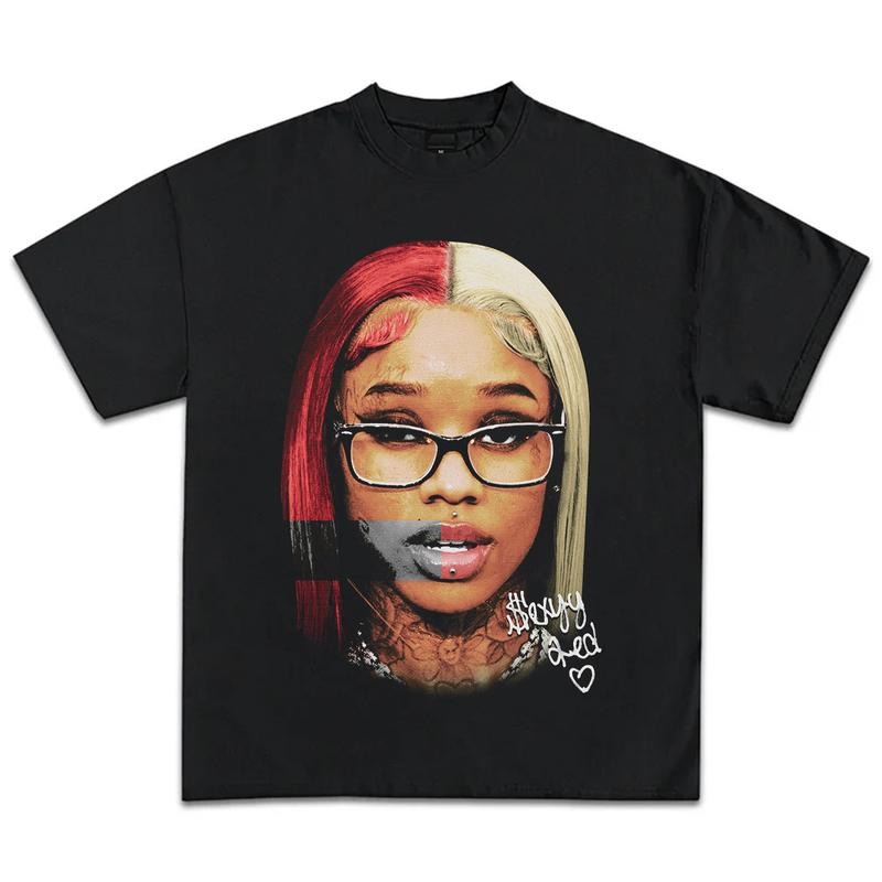 Sexyy Red T-Shirt Vintage Rapper Graphic Tee Shirt Rap Hip Hop Shirt for Men Women Streetwear Hoodie Sweatshirt
