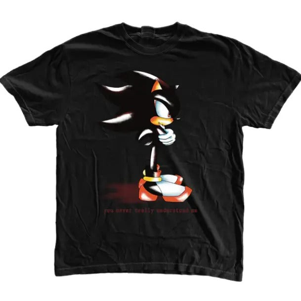 Shadow the Hedgehog Who I Am T-Shirt, Sonic Adventure Shirt, Unisex Vintage Graphic Tees Gothic Grunge Y2k Emo Scene...