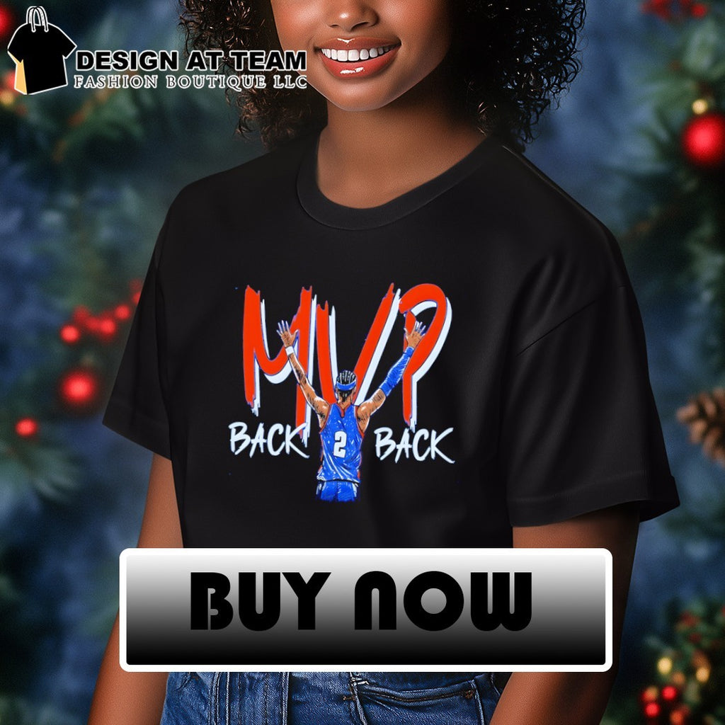 Shai Gilgeous-Alexander MVP Oklahoma City Thunder back 2 back NBA Basketball 2026 shirt