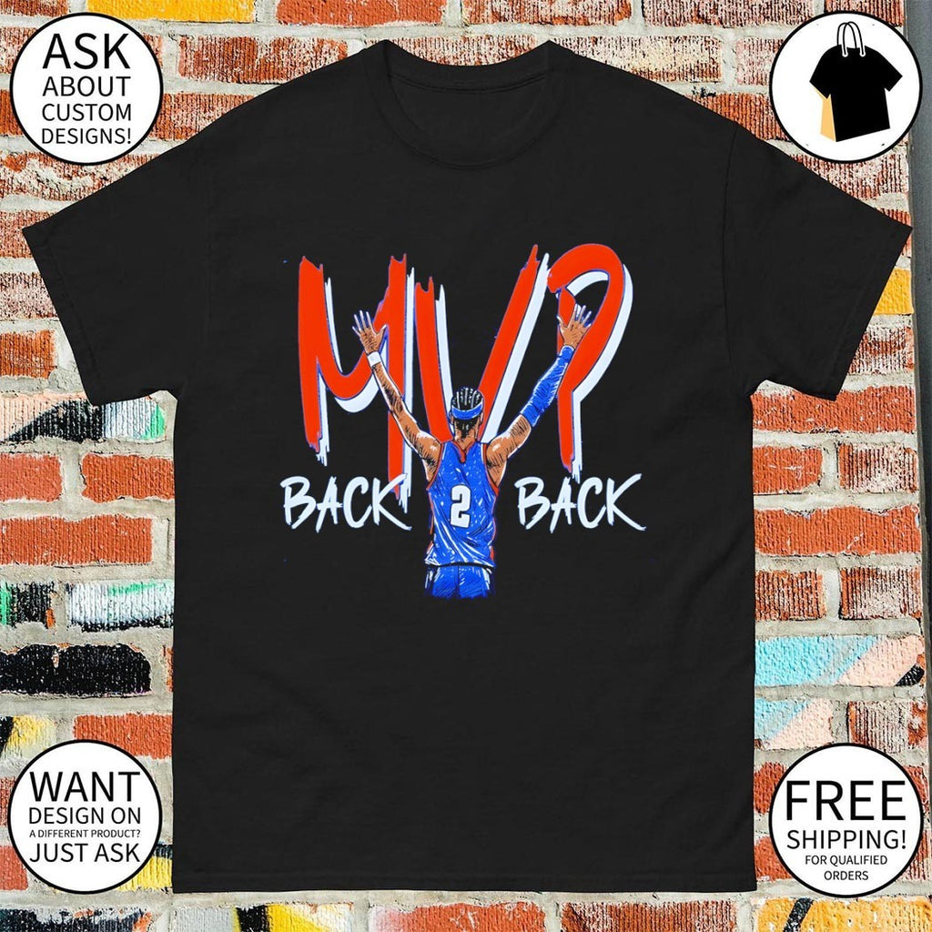 Shai Gilgeous-Alexander MVP Oklahoma City Thunder back 2 back NBA Basketball 2026 shirt