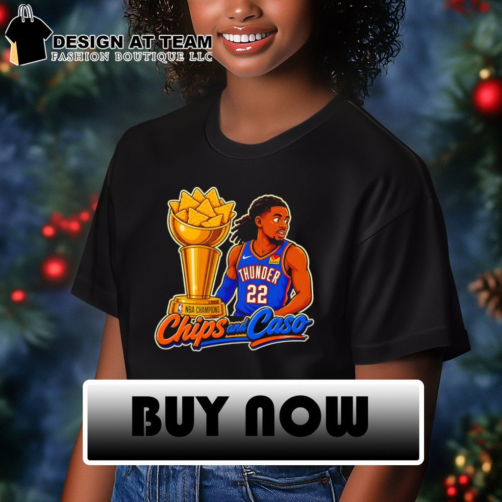 Shai Gilgeous-Alexander Oklahoma City Thunder Chips and Caso NBA Champions 2026 shirt