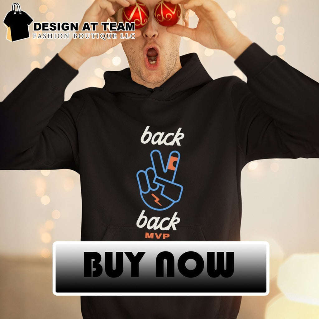 Shai Gilgeous-Alexander piece hand MVP Oklahoma City Thunder Basketball back 2 back NBA shirt